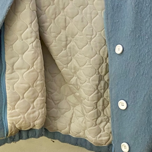 RARE Vintage 1980s Hudson's Bay 100% Wool Powder Blue Jacket - Picture 8 of 8